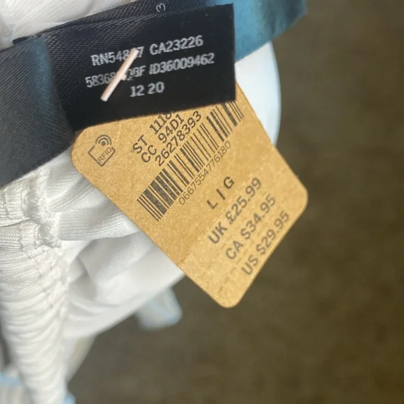 NWT PINK Lightly Lined Plunged White Halter Bikini Top L - Picture 7 of 10